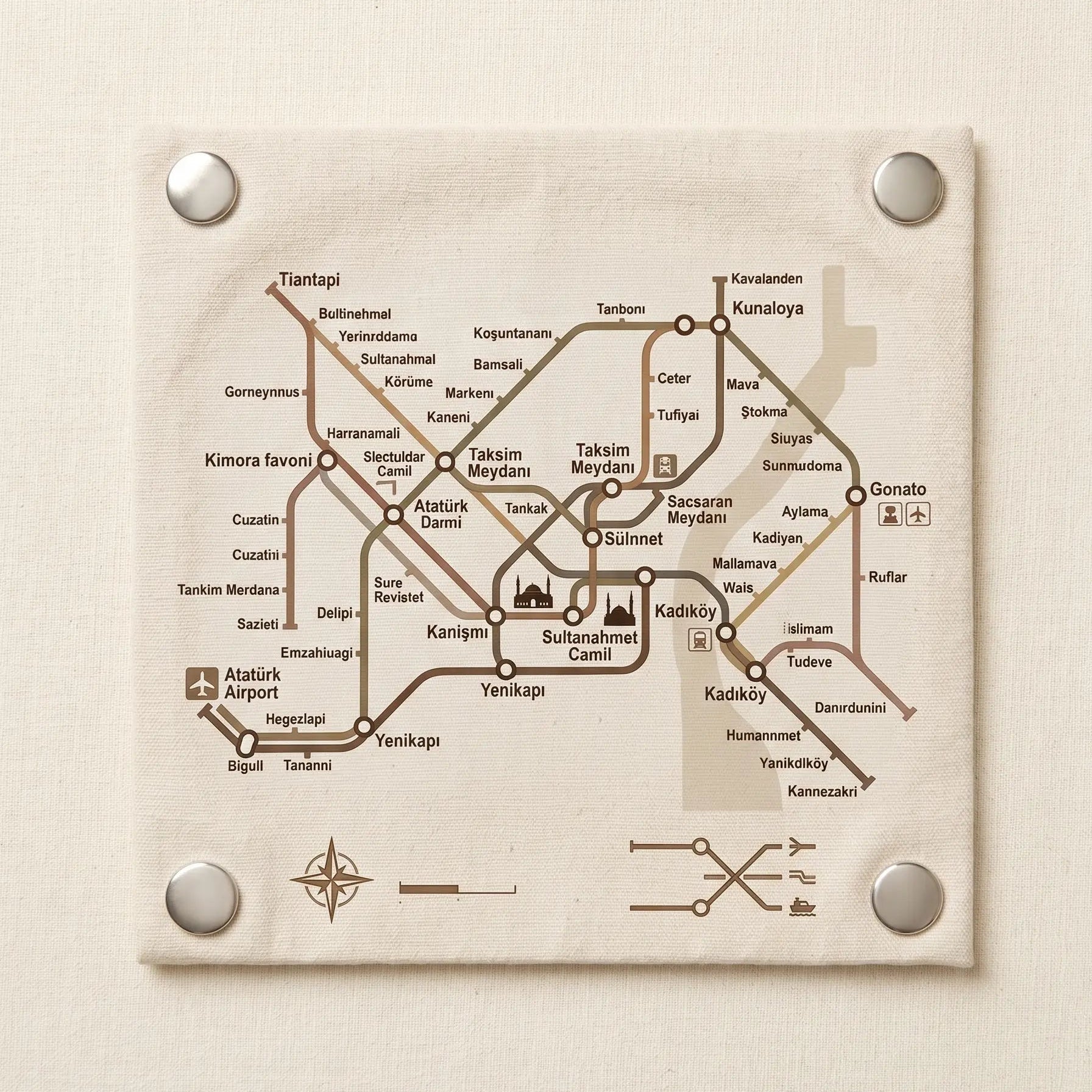 istanbul metro haritası patch